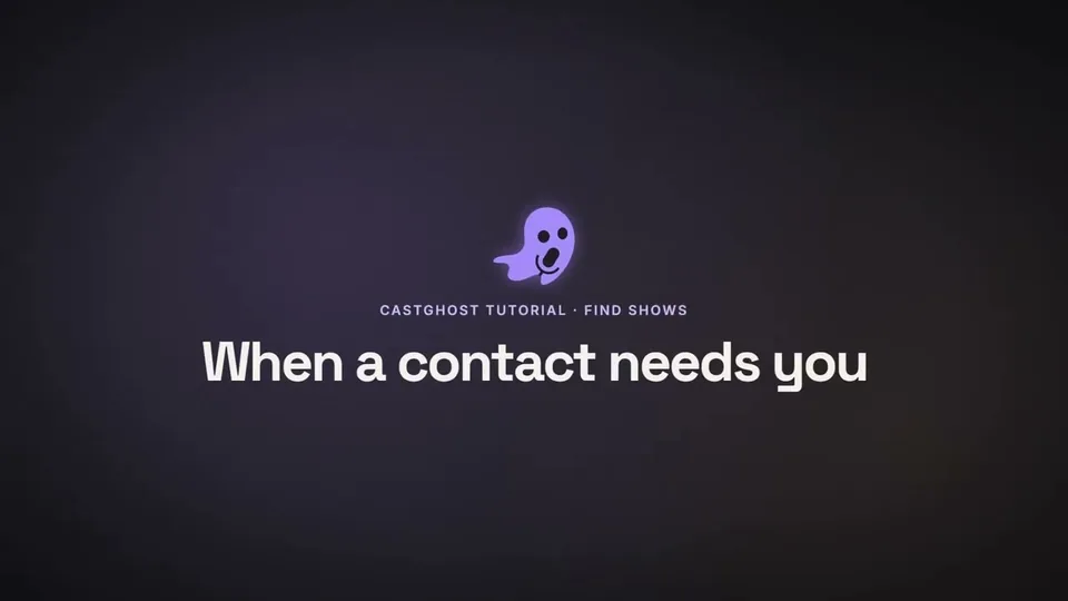 When a contact needs you