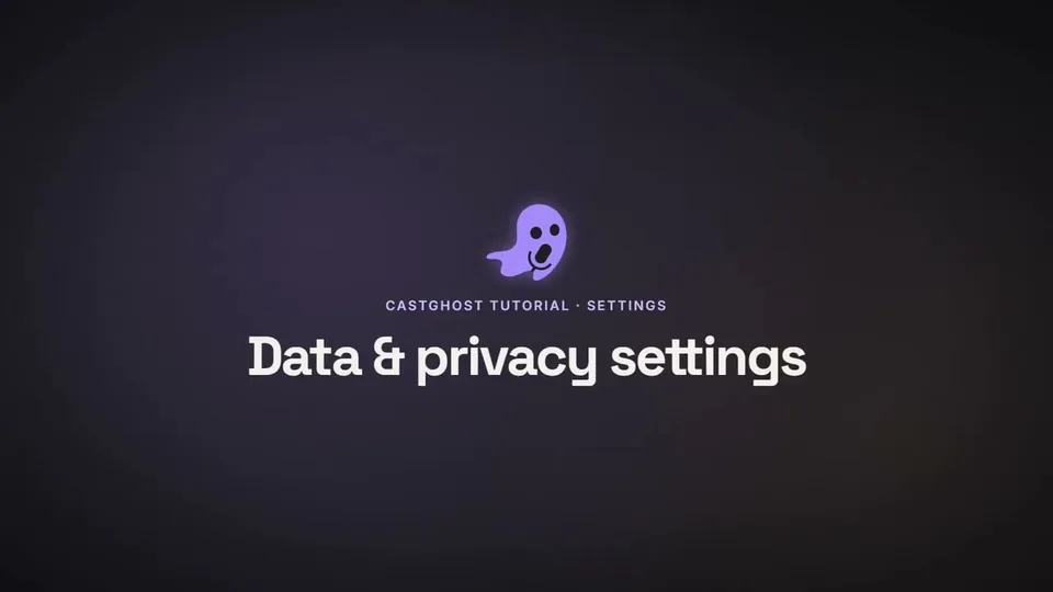 Data & privacy settings